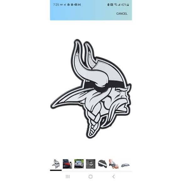 New NFL Minnesota Vikings Auto Car Truck Heavy Duty Metal Color Emblem - Picture 1 of 6
